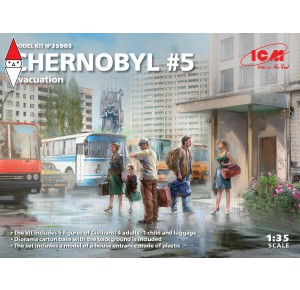 , , , ICM 1/35 CHERNOBYL5. EXTRACTION (4 ADULTS 2 CHILDREN AND LUGGAGE) (NEW MOLDS)