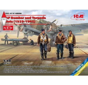 , , , ICM 1/48 RAF BOMBER AND TORPEDO PILOTS (1939-1945) (NEW MOLDS)