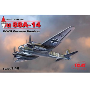 , , , ICM 1/48 JU 88A-14 WWII GERMAN BOMBER