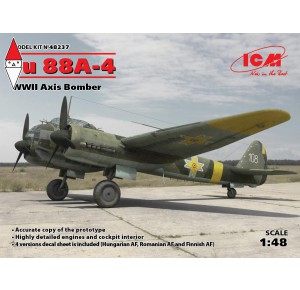 , , , ICM 1/48 JU 88A-4 WWII AXIS BOMBER