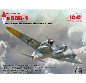 , , , ICM 1/48 JU 88D-1 WWII GERMAN RECONNAISSANCE PLANE
