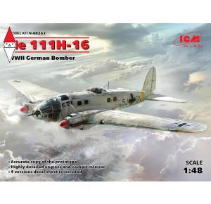, , , ICM 1/48 HE 111H-16 WWII GERMAN BOMBER