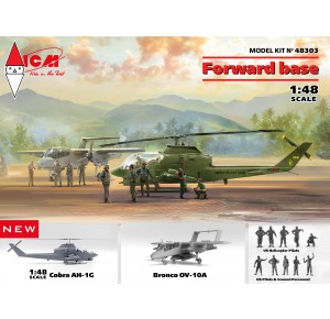 , , , ICM 1/48 FORWARD BASE (COBRA AH-1G + BRONCO OV-10A)