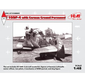 , , , ICM 1/48 BF 109F-4 WITH GERMAN GROUND PERSONNEL
