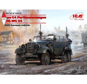, , , ICM 1/72 TYPE G4 PARTISANENWAGEN WITH MG 34 WWII GERMAN VEHICLE