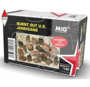 , , , MIG 1/35 BURNT OUT U.S. JERRYCANS
