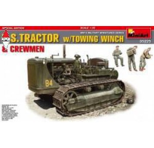 , , , MINI ART 1/35 U.S. TRACTOR D7 W/TOWING WINCH AND CREWMEN SPECIAL EDITION