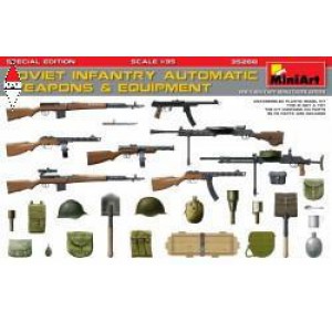 , , , MINI ART 1/35 SOVIET INFANTRY AUTOMATIC WEAPONS  AND EQUIPMENT