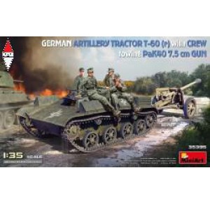 , , , MINI ART 1/35 GERMAN ARTILLERY TRACTOR T-60 (R) W/PAK40 GUN AND CREW