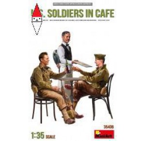, , , MINI ART 1/35 U.S. SOLDIERS IN CAFE
