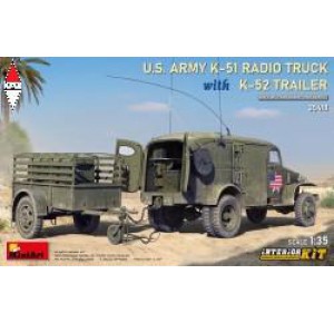 , , , MINI ART 1/35 US ARMY K-51 RADIO TRUCK WITH K-52 TRAILER. INTERIOR KIT