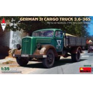 , , , MINI ART 1/35 GERMAN 3T CARGO TRUCK 3.6-36S. PRITSCHE-NORMAL-TYPE.