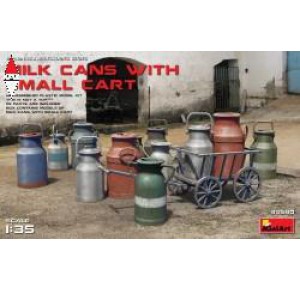 , , , MINI ART 1/35 MILK CANS WITH SMALL CART