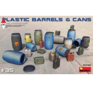 , , , MINI ART 1/35 PLASTIC BARRELS  AND CANS