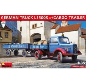 , , , MINI ART 1/35 GERMAN TRUCK L1500S W/CARGO TRAILER