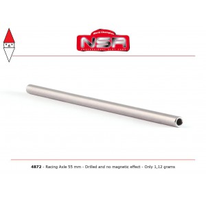 , , , NSR 3/32 RACING AXLE 55 MM - DRILLED AND NO MAGNETIC EFFECT - ONLY 1.12 GRAMS