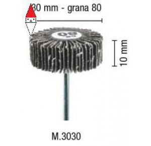 , , , PG MINI RUOTA LAMELLARE ABRASIVA 30X10MM GRANA 80