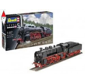 , , , REVELL 1/87 EXPRESS LOCOMOTIVE S3/6 BR18(5) WITH TENDER 2  2  T