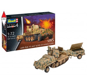 , , , REVELL 1/72 SWS WITH FLAK 43 AND SD AH 58 AMMO TRAILER
