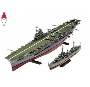 , , , REVELL 1/720 HMS ARK ROYAL AND TRIBAL CLASS DESTROYER