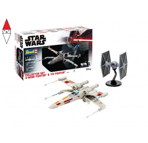 , , , REVELL 1/57 1/65 COLLECTOR SET X-WING FIGHTER AND TIE FIGHTER