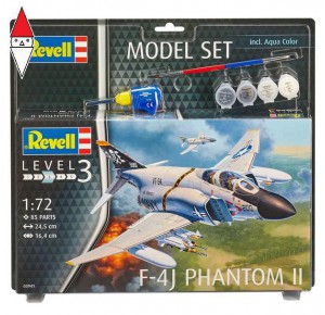 , , , REVELL 1/72 MODEL SET F-4J PHANTOM II