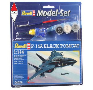 , , , REVELL 1/144 MODEL SET F-14A BLACK TOMCAT