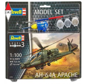 , , , REVELL 1/100 MODEL SET AH-64A APACHE
