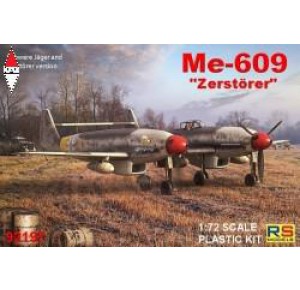 , , , RS MODELS 1/72 ME-609   HEAVY FIGHTER BOMBER   (3 DECAL V. FOR LUFTWAFFE)