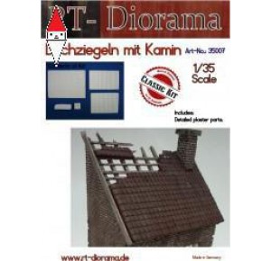 , , , RT-DIORAMA 1/35 DACHZIEGELN MIT KAMIN (STANDARD)