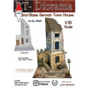 , , , RT-DIORAMA 1/35 DIORAMA-BASE: GERMAN TOWN HOUSE (STANDARD)