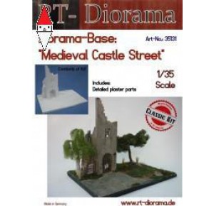 , , , RT-DIORAMA 1/35 DIORAMA-BASE: MEDIEVAL CASTLE STREET (STANDARD)