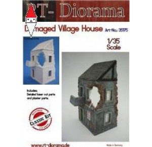 , , , RT-DIORAMA 1/35 DAMAGED VILLAGE HOUSE (STANDARD)