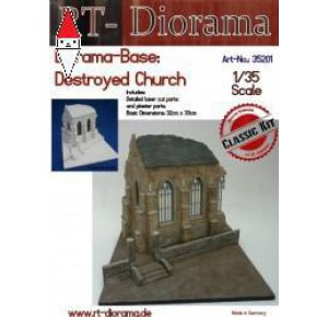 , , , RT-DIORAMA 1/35 DIORAMA-BASE: DESTROYED CHURCH (STANDARD)