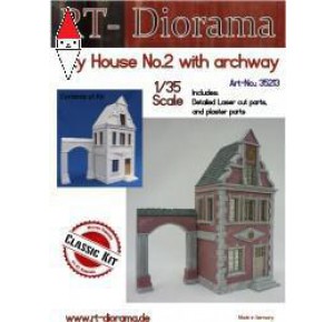 , , , RT-DIORAMA 1/35 CITY HOUSE NO. 2 WITH ARCHWAY (STANDARD)