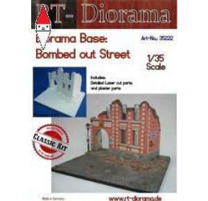 , , , RT-DIORAMA 1/35 DIORAMA BASE: BOMBED OUT STREET (STANDARD)