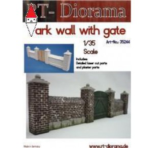 , , , RT-DIORAMA 1/35 PARK WALL WITH GATE (STANDARD)