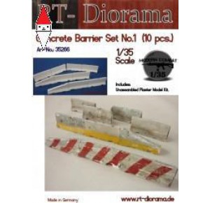 , , , RT-DIORAMA 1/35 CONCRETE BARRIER SET NO.1 (10 PCS.) (STANDARD)