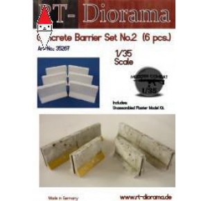 , , , RT-DIORAMA 1/35 CONCRETE BARRIER SET NO.2 (6 PCS.) (STANDARD)