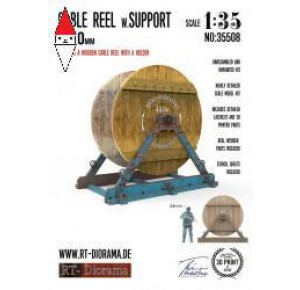 , , , RT-DIORAMA 1/35 CABLE REEL W. SUPPORT 60MM