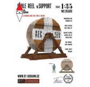 , , , RT-DIORAMA 1/35 CABLE REEL W. SUPPORT 70MM