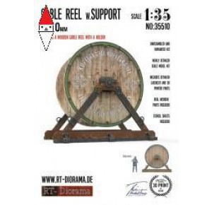 , , , RT-DIORAMA 1/35 CABLE REEL W. SUPPORT 80MM