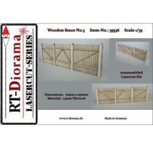 , , , RT-DIORAMA 1/35 WOODEN FENCE NO.3
