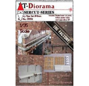 , , , RT-DIORAMA 1/35 FACTORY PIPE SET 6MM (4X 10CM) AND 4 ELBOWS