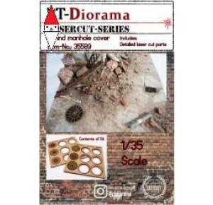 , , , RT-DIORAMA 1/35 ROUND MANHOLE COVER