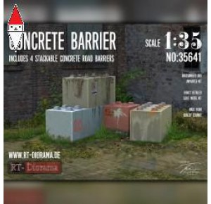 , , , RT-DIORAMA 1/35 CONCRETE BARRIERS (4 PCS.)