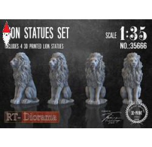 , , , RT-DIORAMA 1/35 LION STATUES SET (4 PCS.)