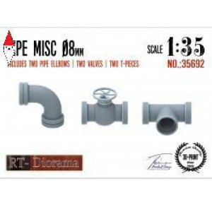 , , , RT-DIORAMA 1/35 PIPE MISC. 8MM