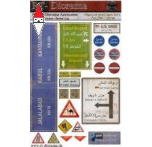 , , , RT-DIORAMA 1/35 PRINTED ACCESORIES:  AFGHANIAN ROAD SIGNS  NO.1