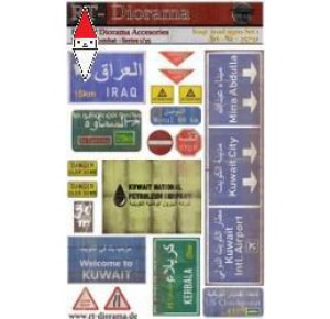 , , , RT-DIORAMA 1/35 PRINTED ACCESORIES:  IRAQI ROAD SIGNS  NO.1